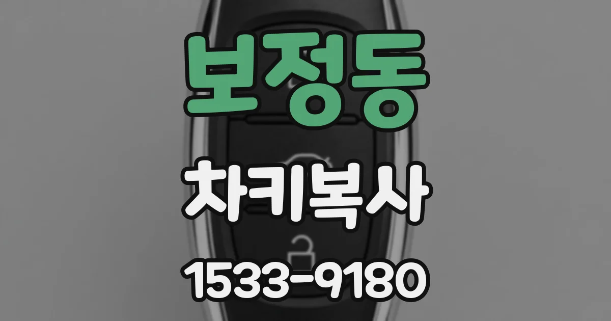 보정동 차키복사