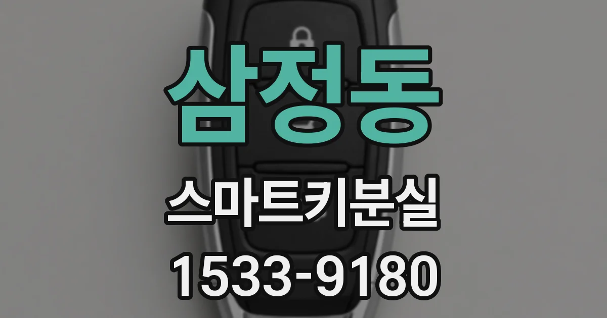 삼정동 스마트키분실