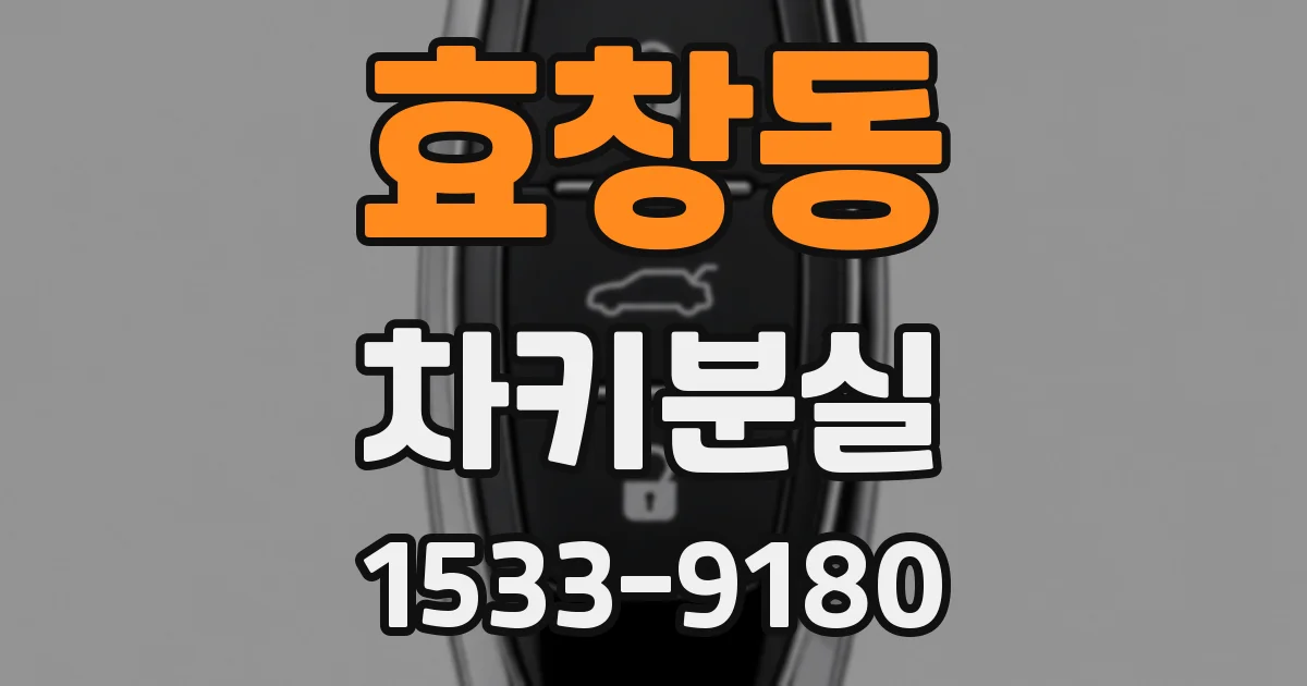 효창동 차키분실