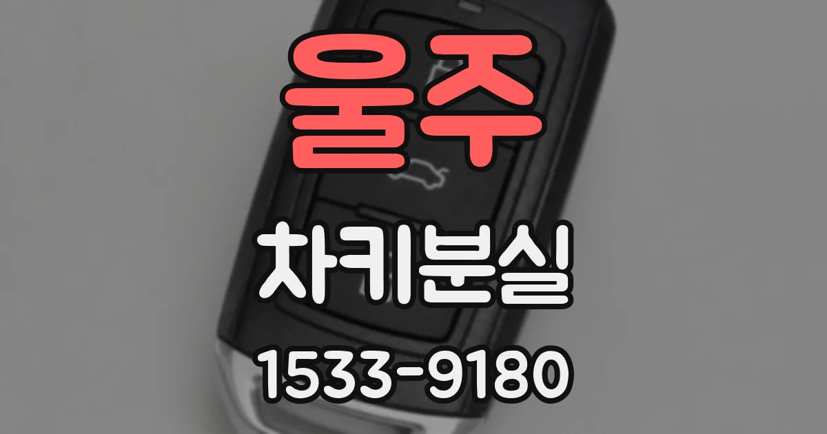 울주 차키분실