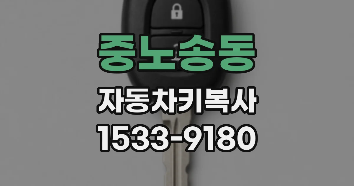 중노송동 자동차키복사