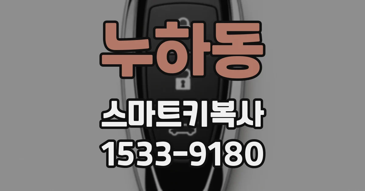 누하동 스마트키복사