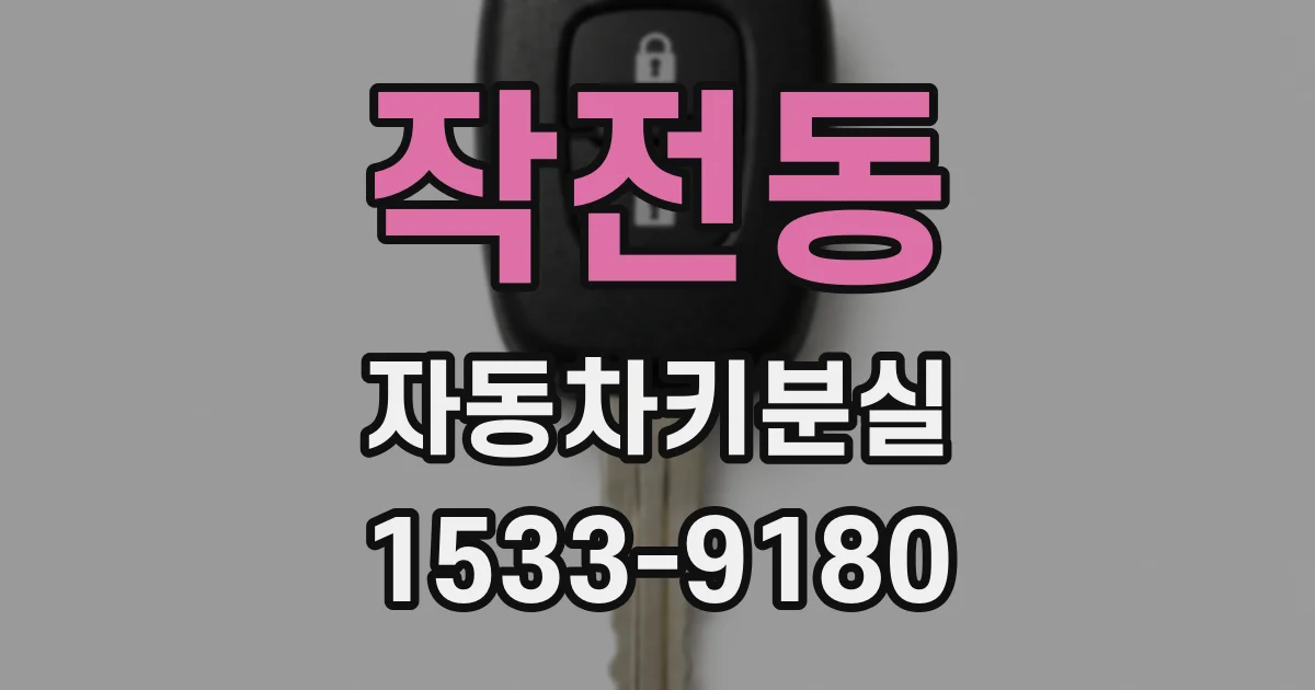 작전동 자동차키분실