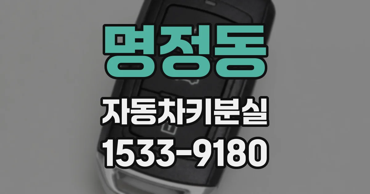 명정동 자동차키분실