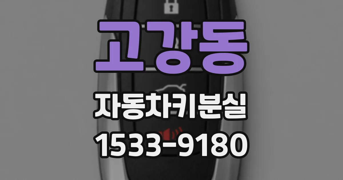 고강동 자동차키분실