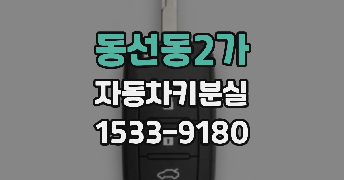 동선동2가 자동차키분실