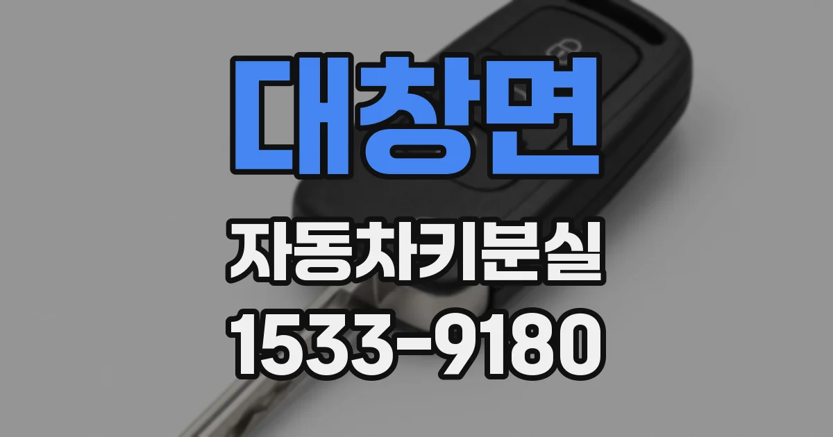 대창면 자동차키분실