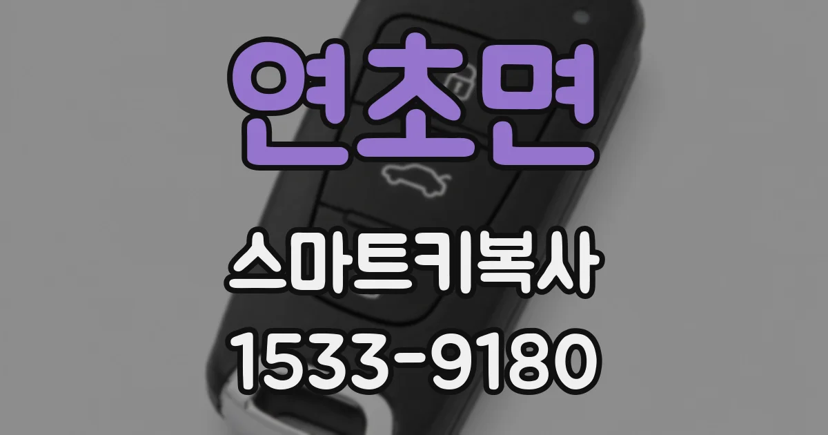 연초면 스마트키복사