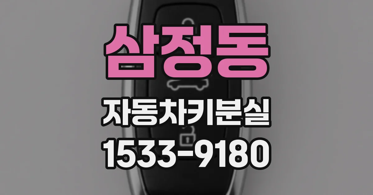 삼정동 자동차키분실