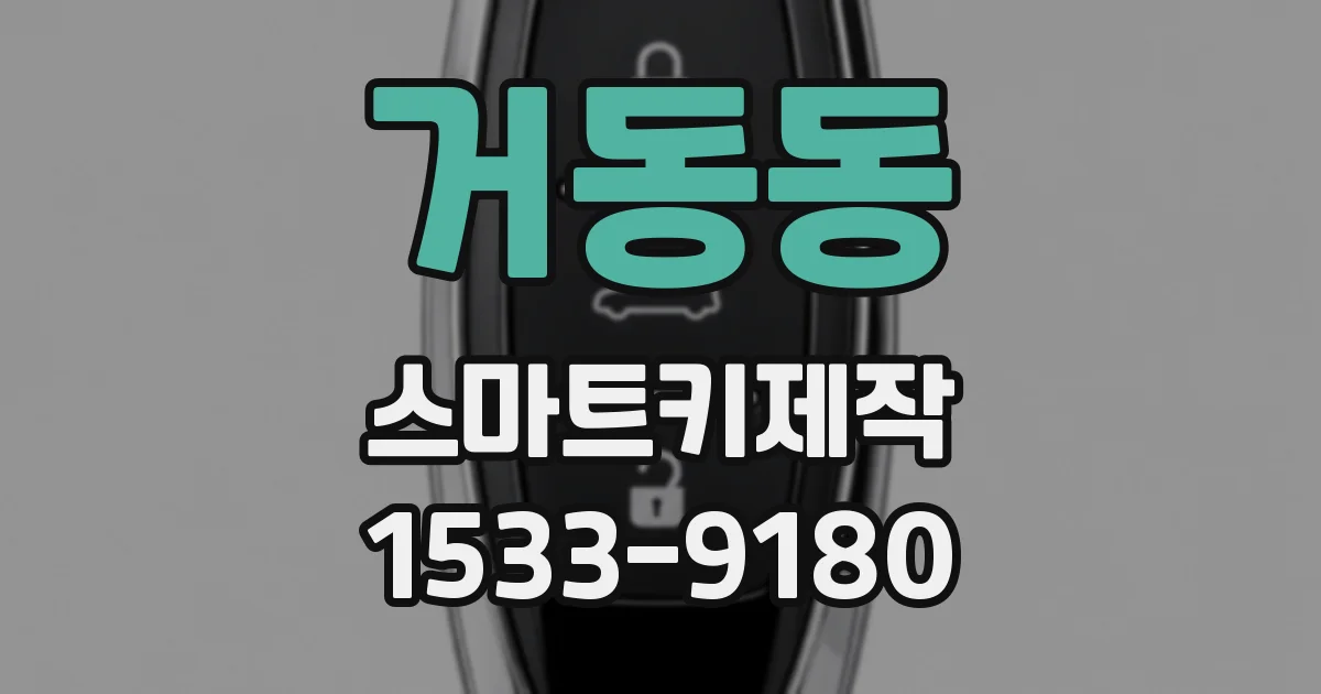 거동동 스마트키제작