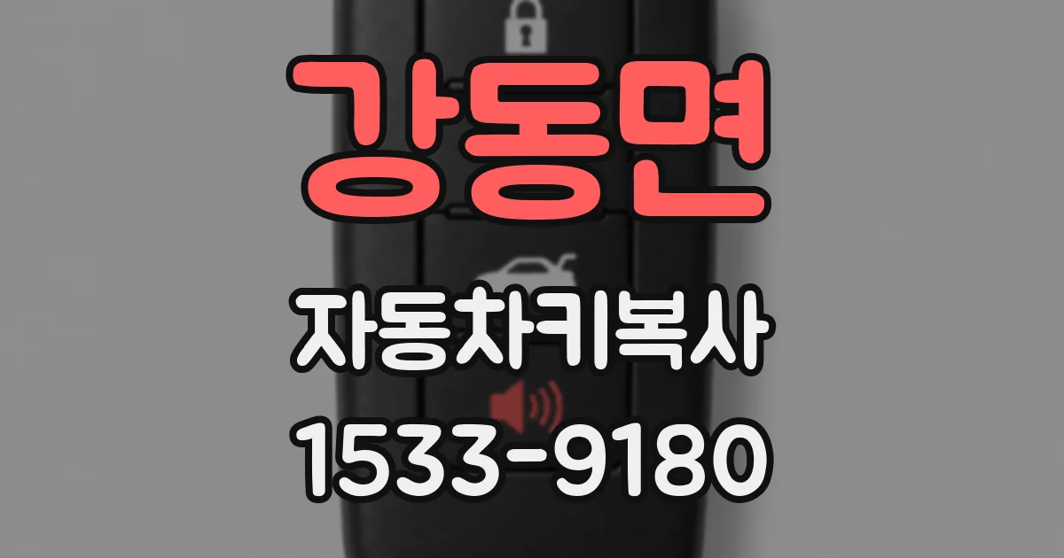 강동면 자동차키복사