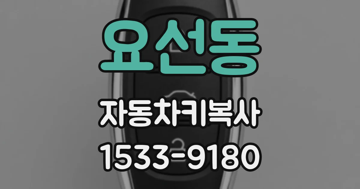 요선동 자동차키복사