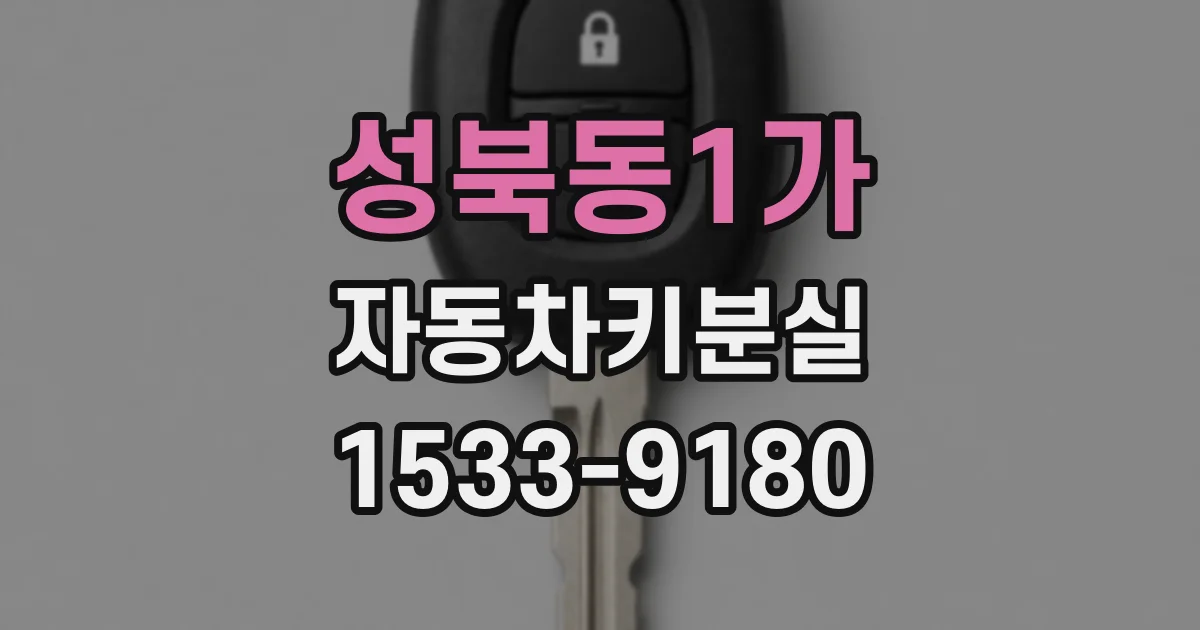 성북동1가 자동차키분실