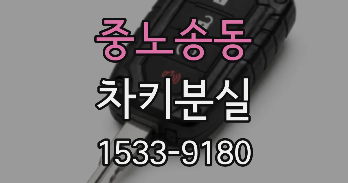 중노송동 차키분실