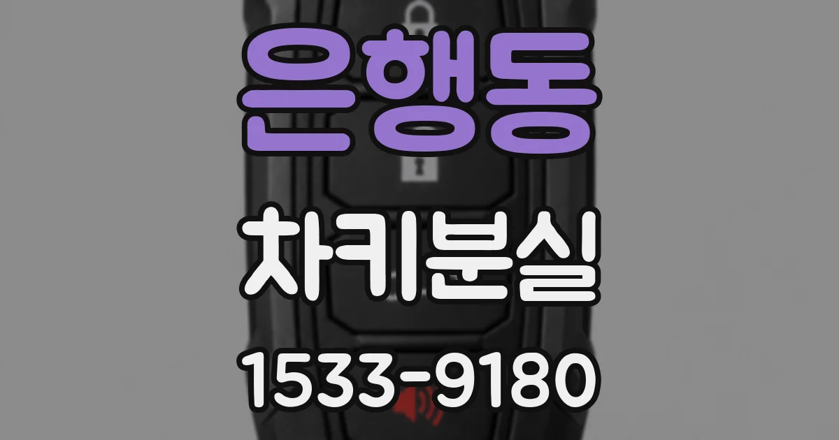은행동 차키분실