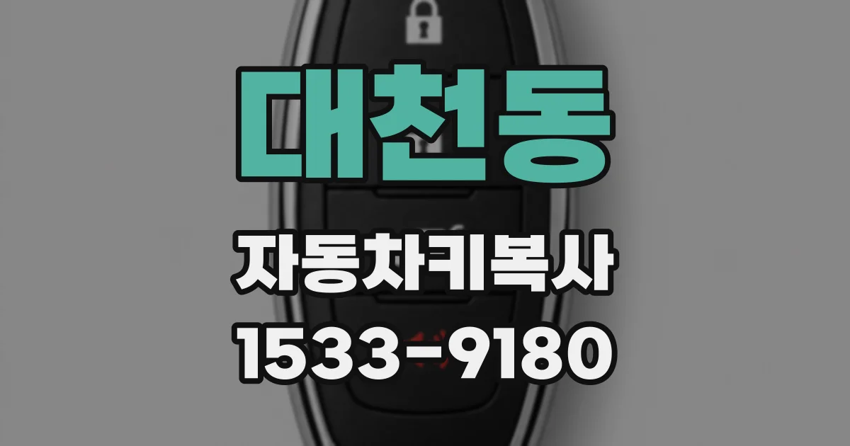 대천동 자동차키복사