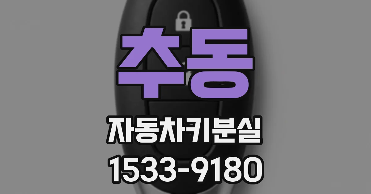 추동 자동차키분실