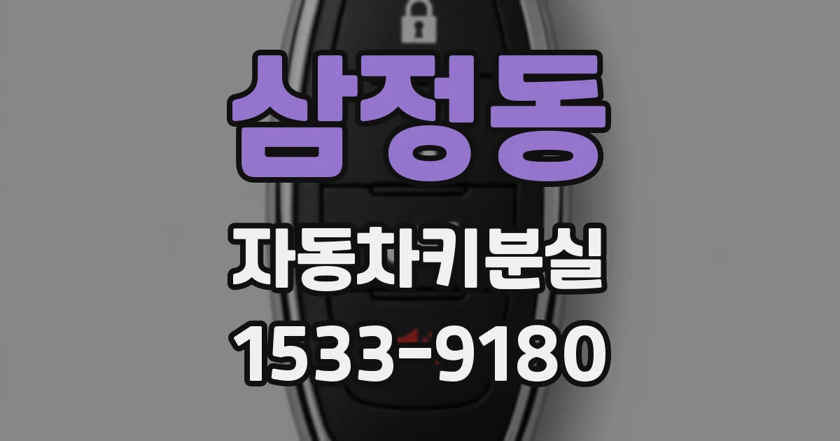 삼정동 자동차키분실