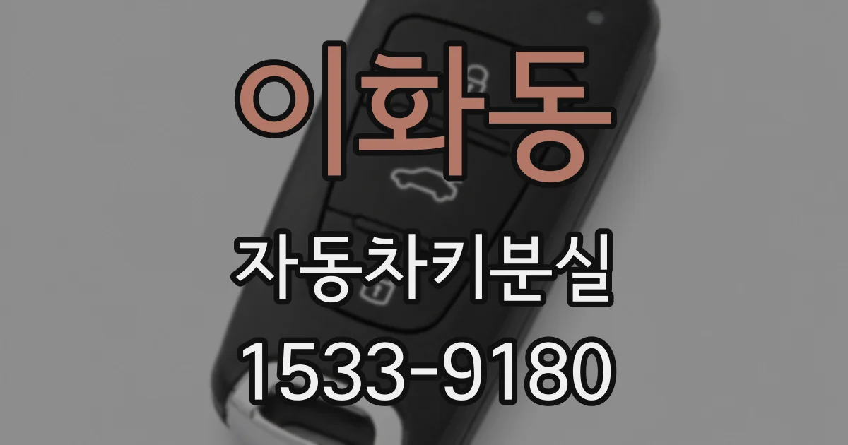 이화동 자동차키분실