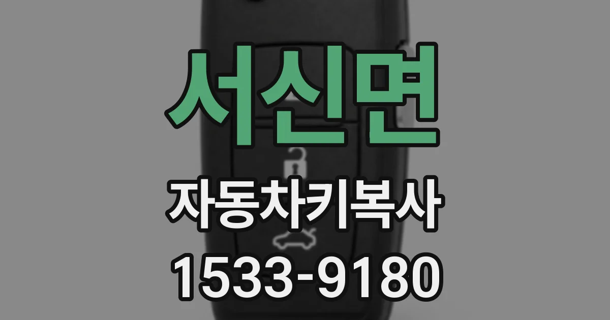 서신면 자동차키복사