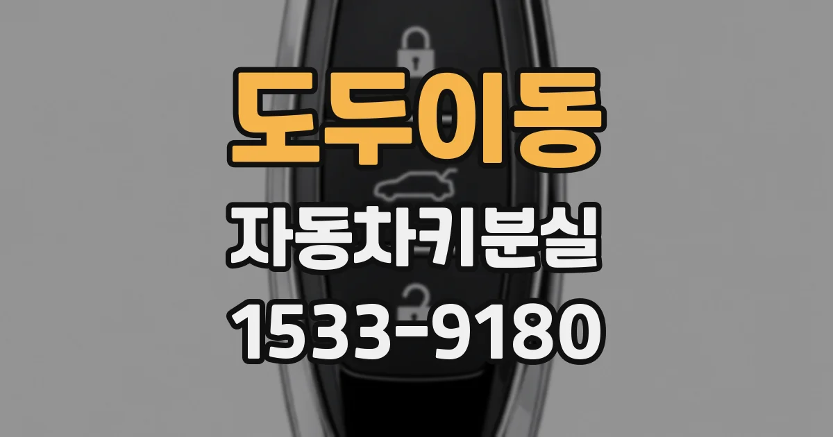 도두이동 자동차키분실