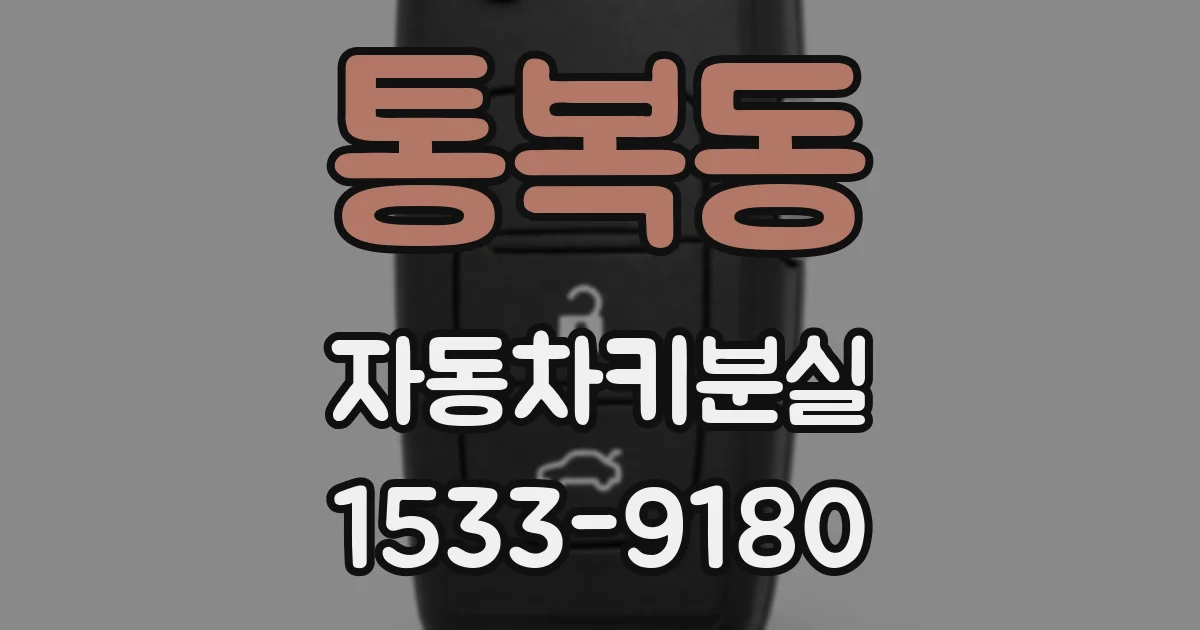 통복동 자동차키분실