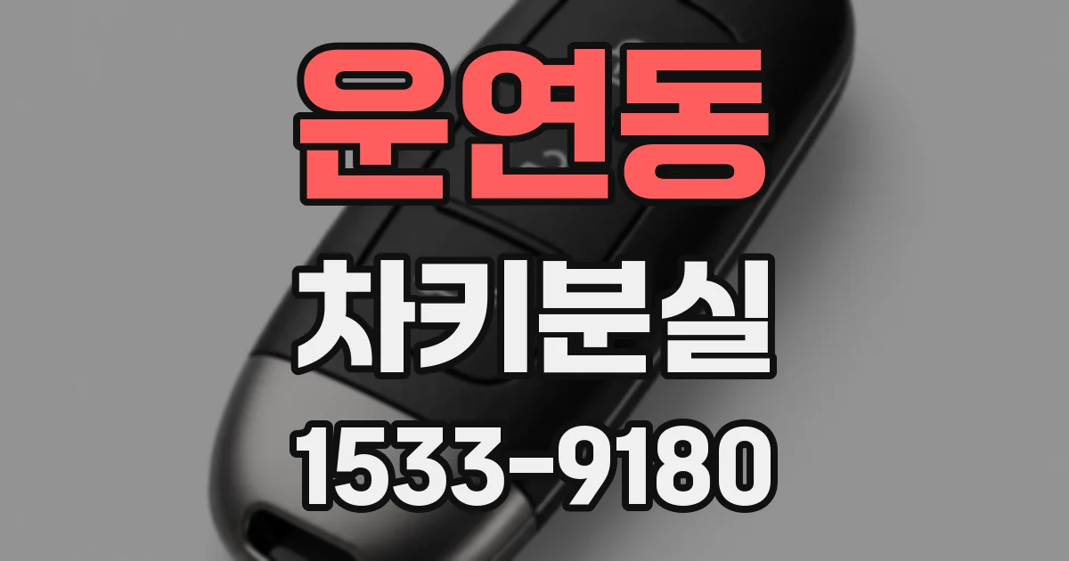 운연동 차키분실