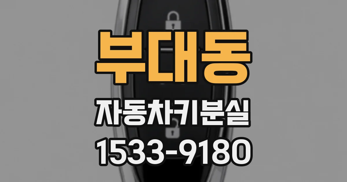 부대동 자동차키분실