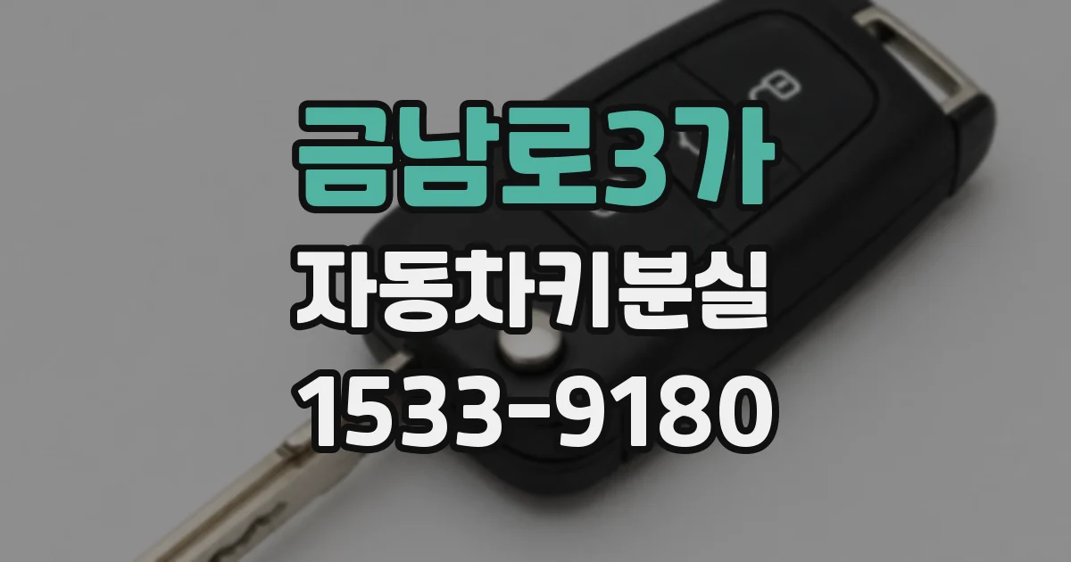 금남로3가 자동차키분실