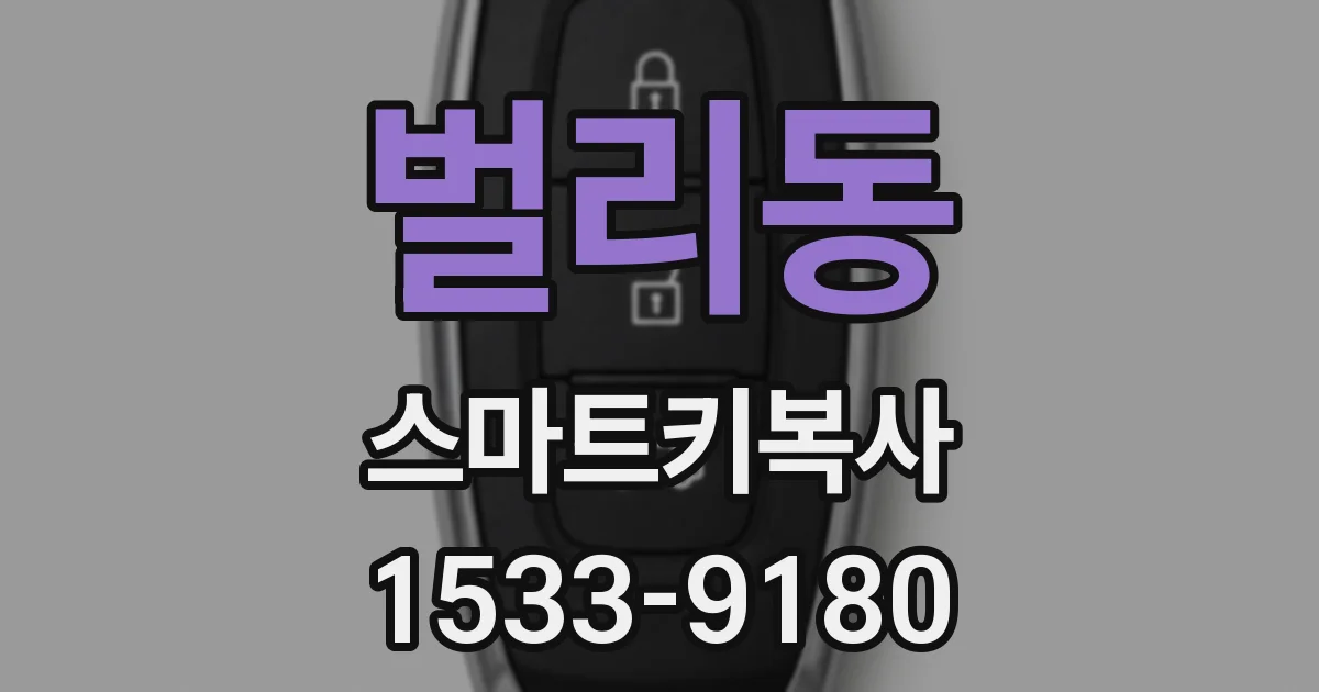 벌리동 스마트키복사