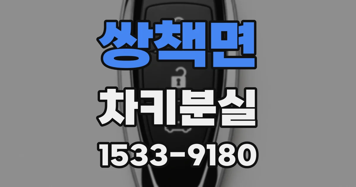 쌍책면 차키분실