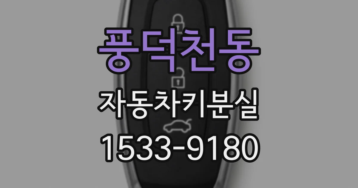 풍덕천동 자동차키분실