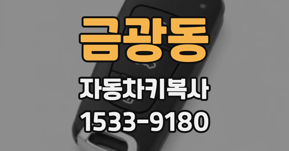 금광동 자동차키복사