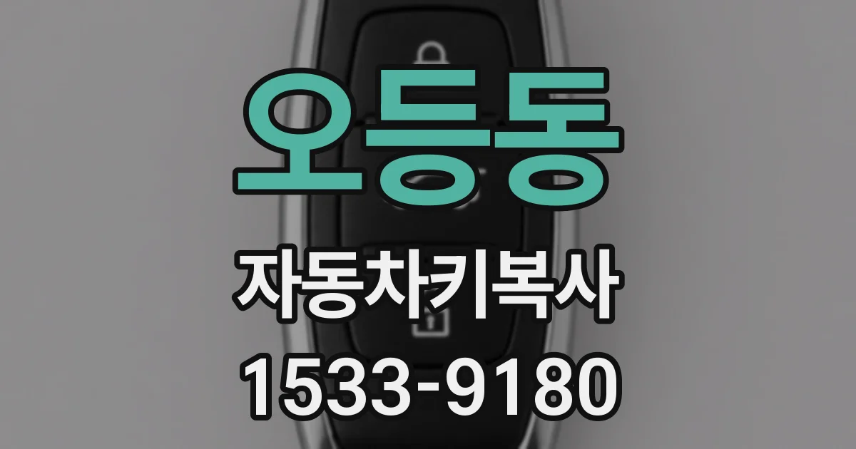 오등동 자동차키복사