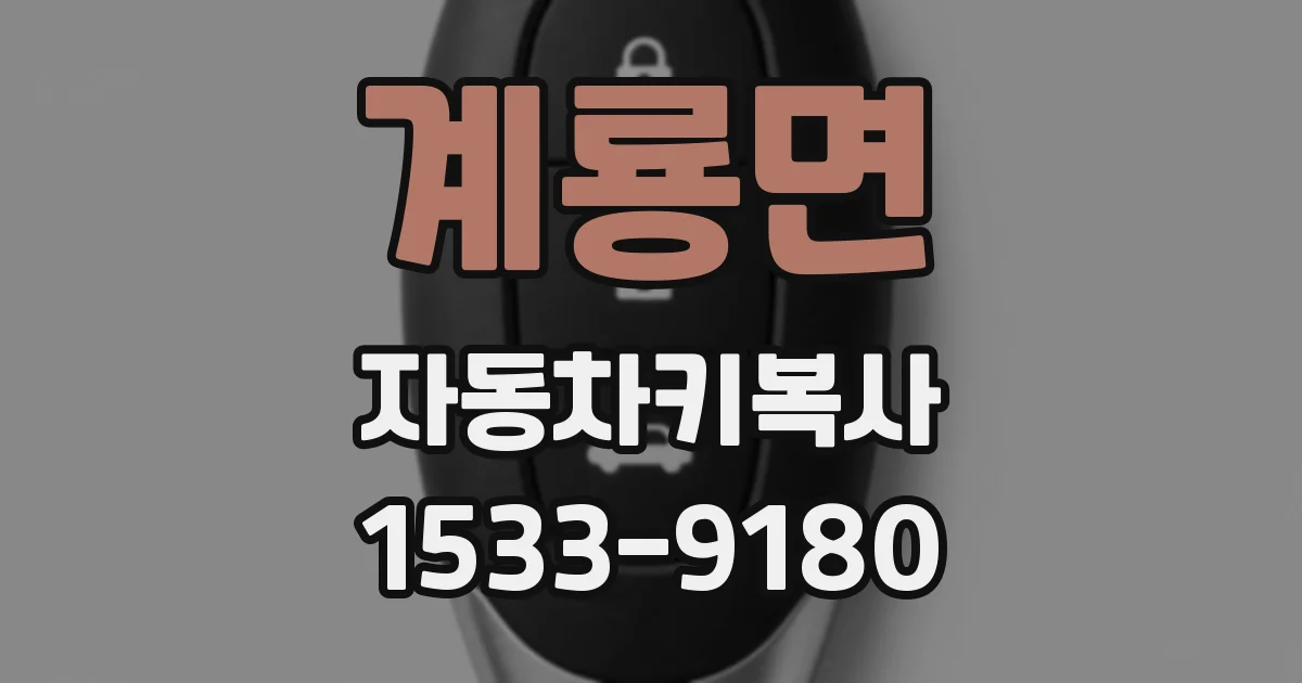 계룡면 자동차키복사