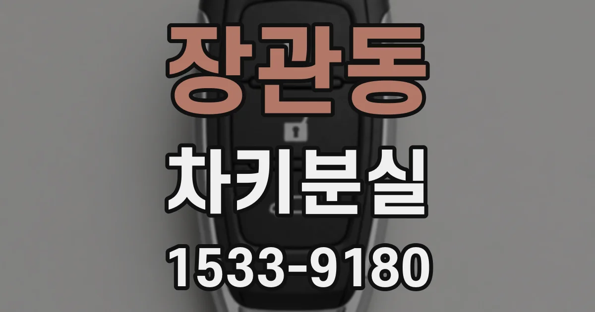 장관동 차키분실