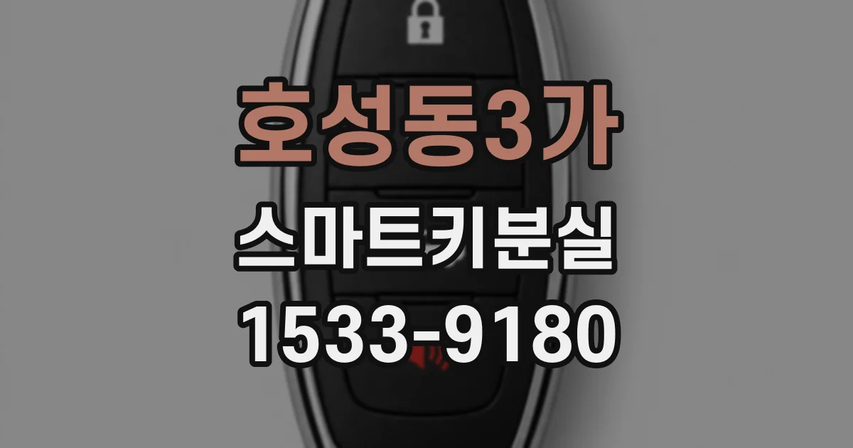 호성동3가 스마트키분실
