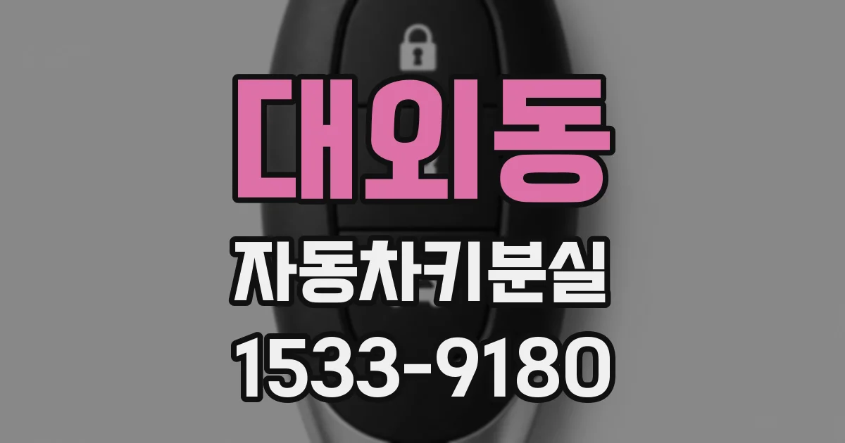 대외동 자동차키분실