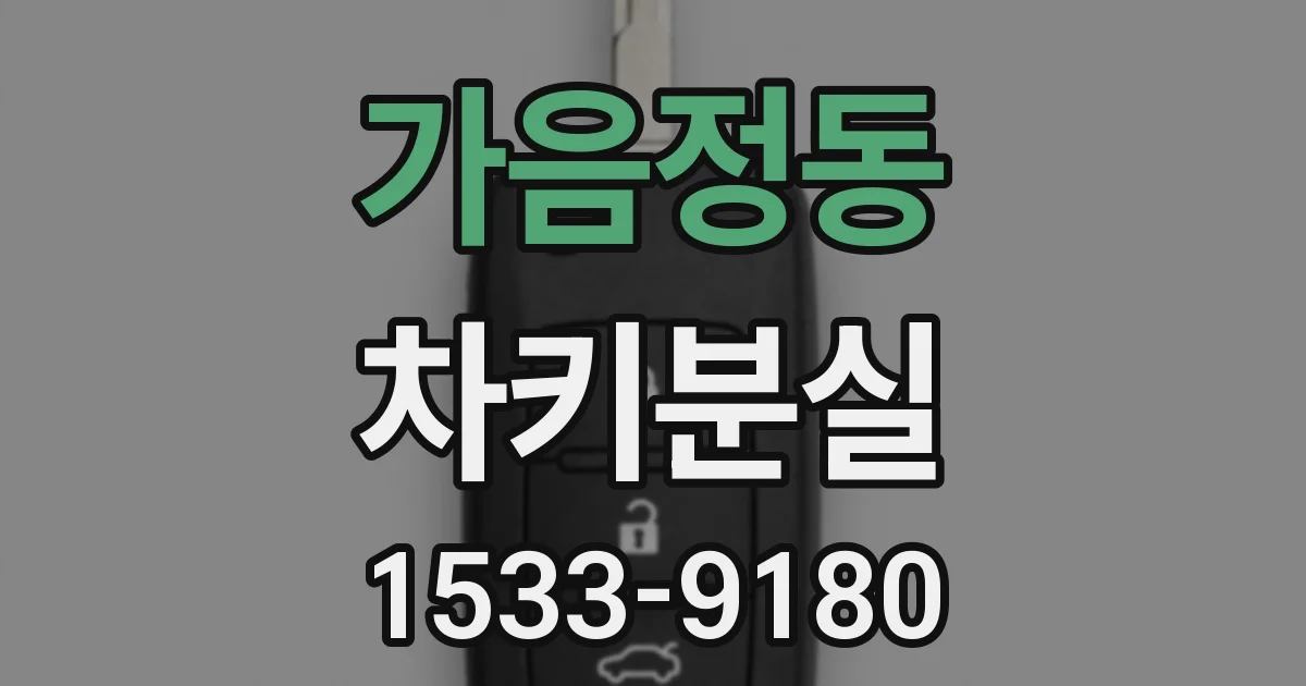 가음정동 차키분실