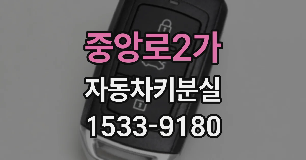 중앙로2가 자동차키분실