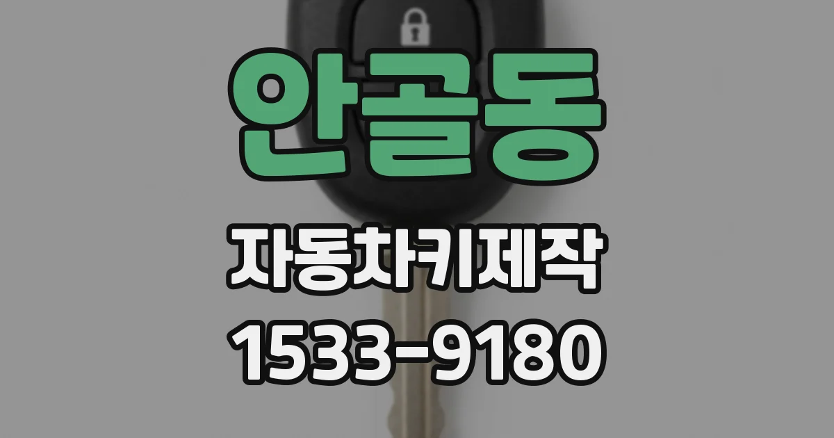 안골동 자동차키제작