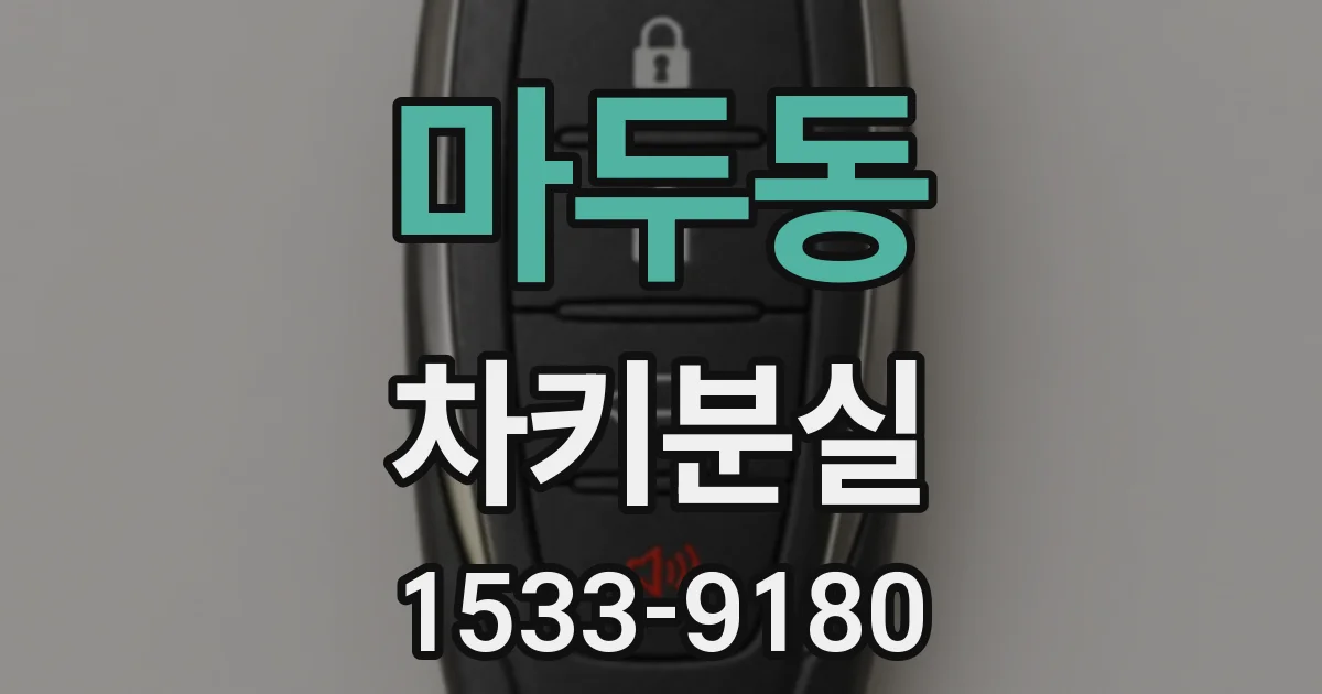 마두동 차키분실