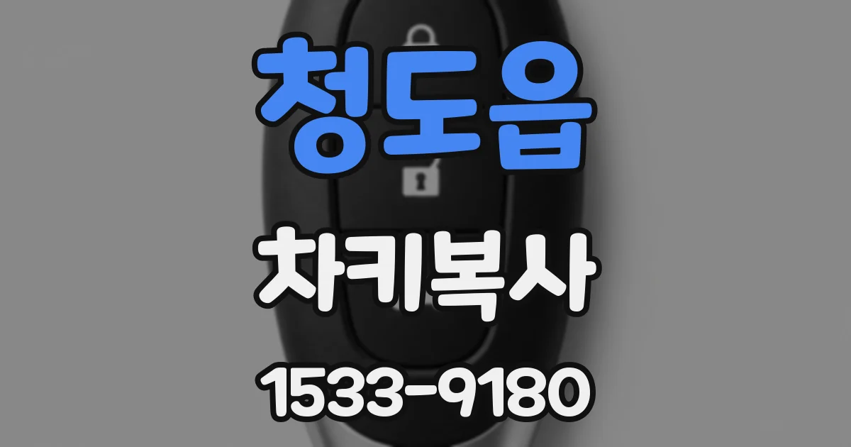 청도읍 차키복사