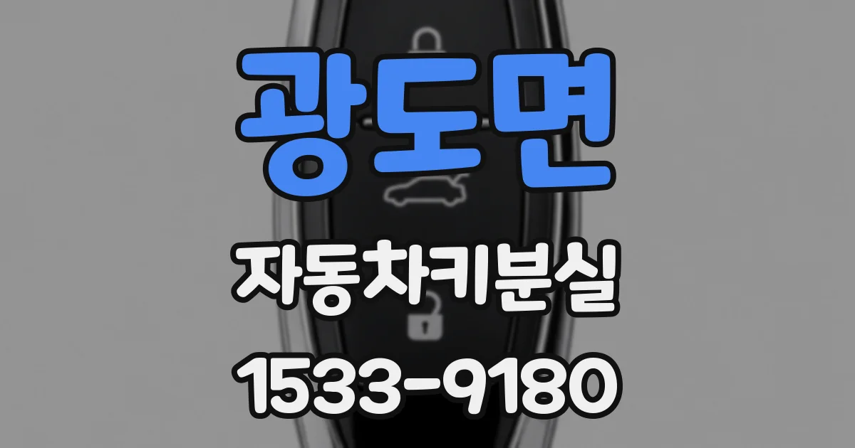 광도면 자동차키분실