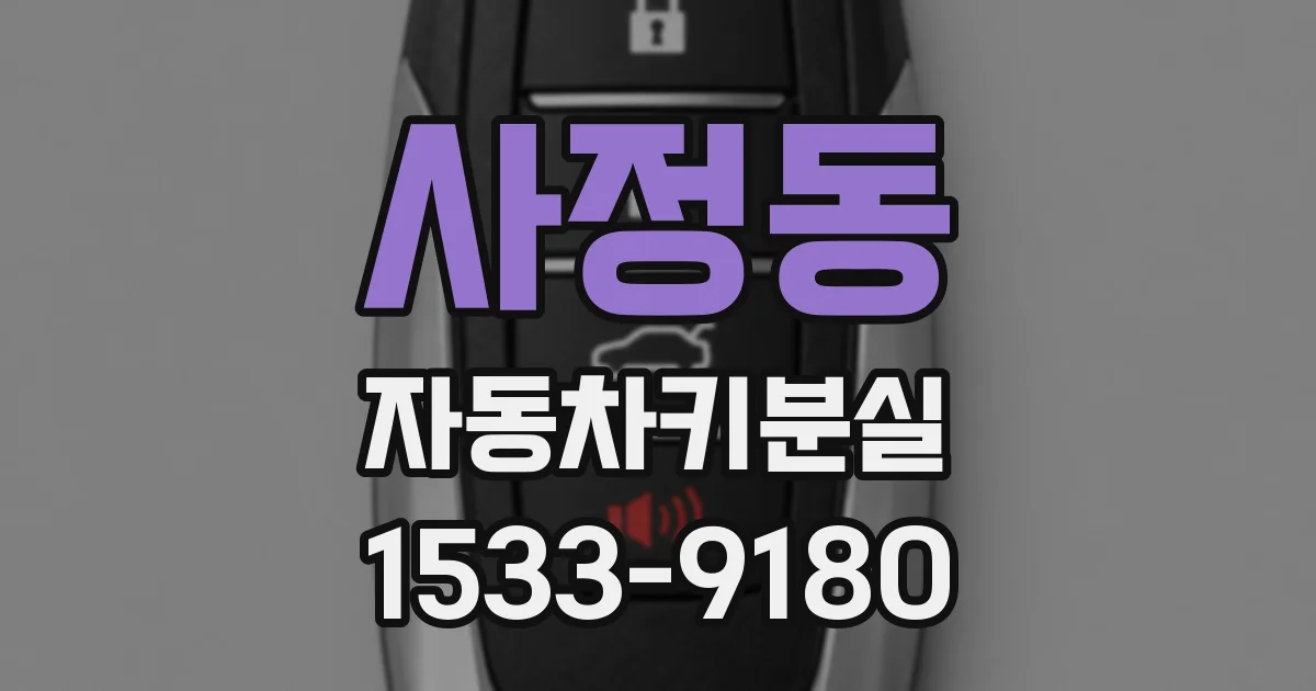 사정동 자동차키분실