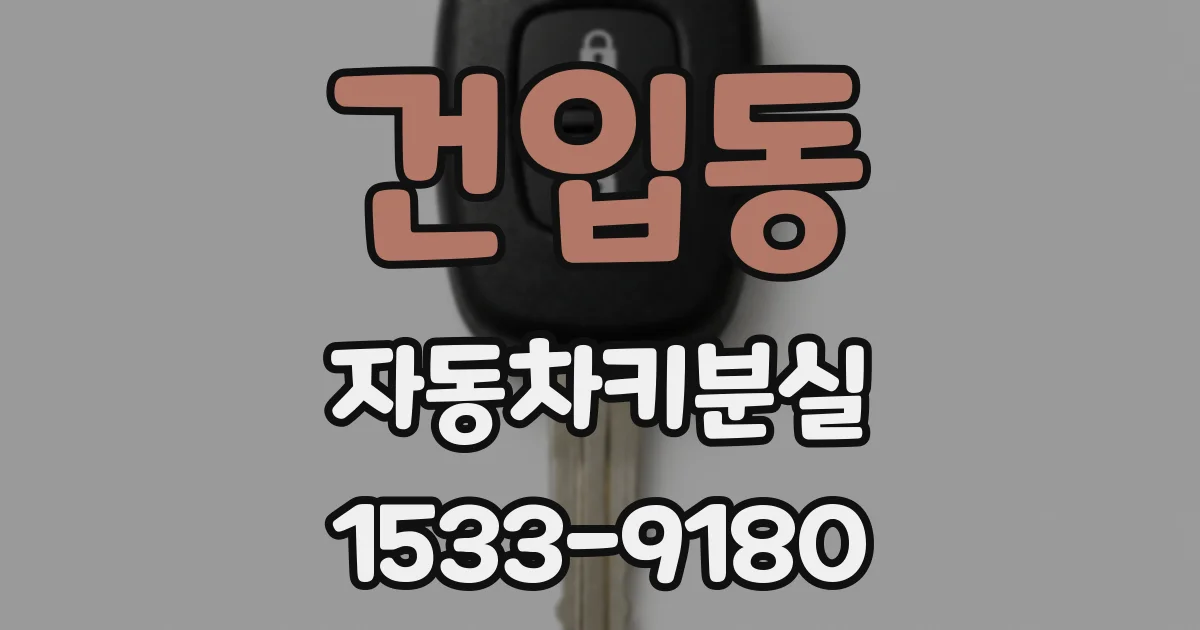 건입동 자동차키분실