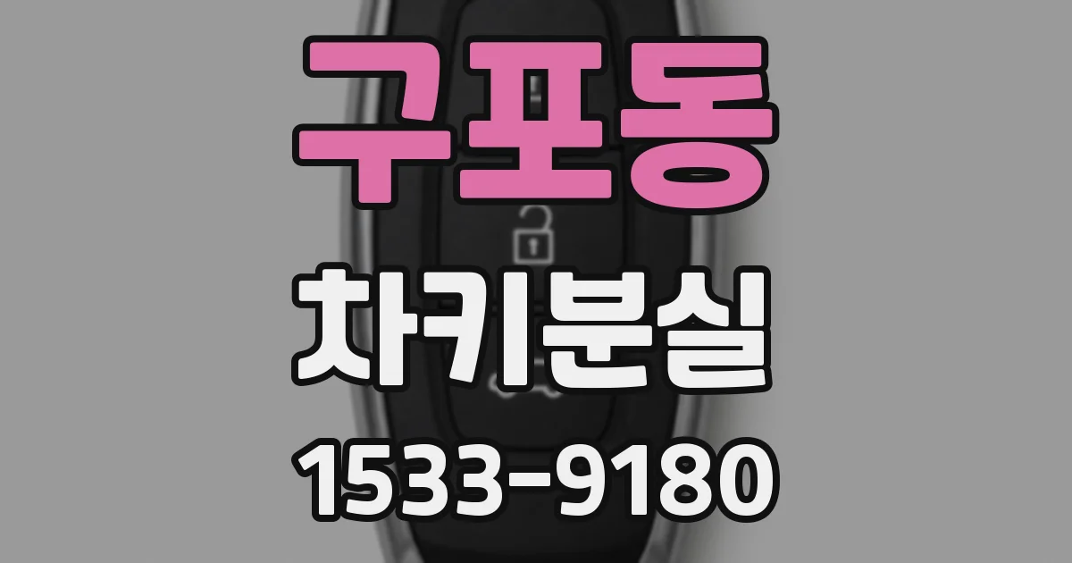 구포동 차키분실