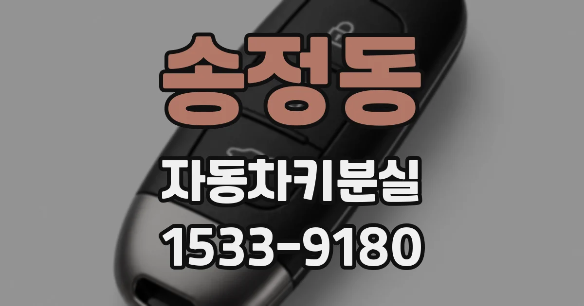 송정동 자동차키분실