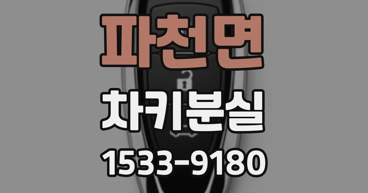 파천면 차키분실