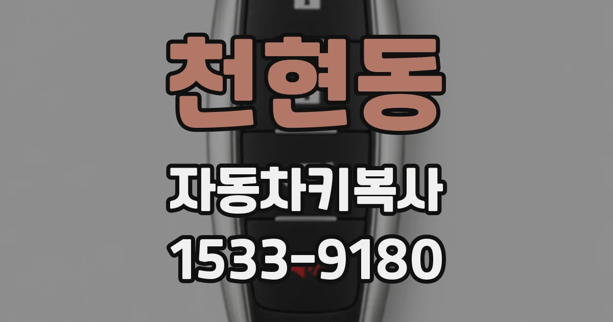 천현동 자동차키복사